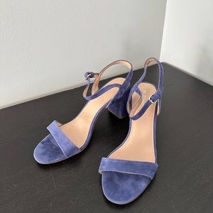 BCBGeneration Women Suede Becca Blue Sandal US 10 Style No. 34BC001